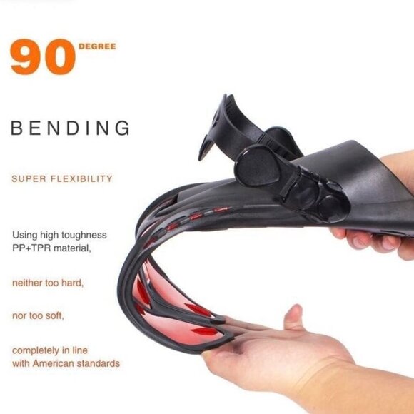 Capas Snorkel Fins Swim Fins Open Heel Swimming Flippers Size S/M - Picture 7 of 12